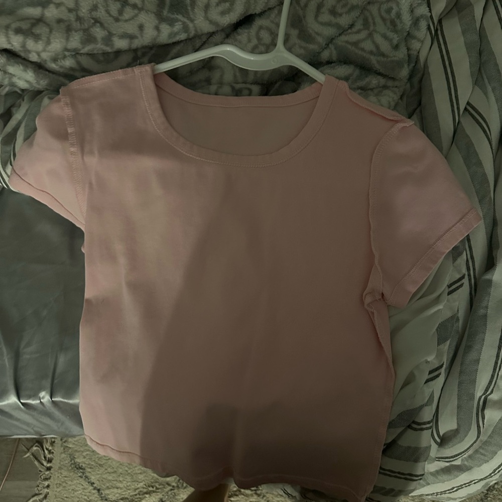 Elegant Pink Short Sleeve Women's Tee